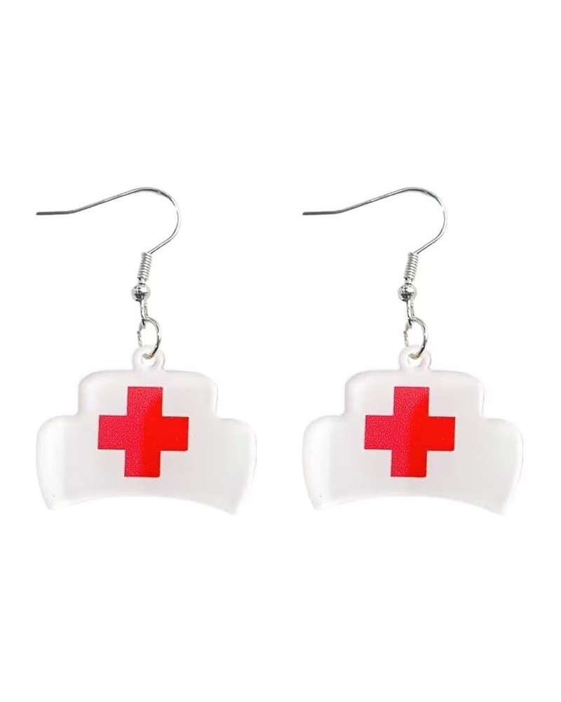 Nurse Earrings For Women Girls Acrylic Nurse Day Heart Drop Dangle Earrings Colorful Jewelry Gifts 1 Pair Style 1 $4.69 Earrings