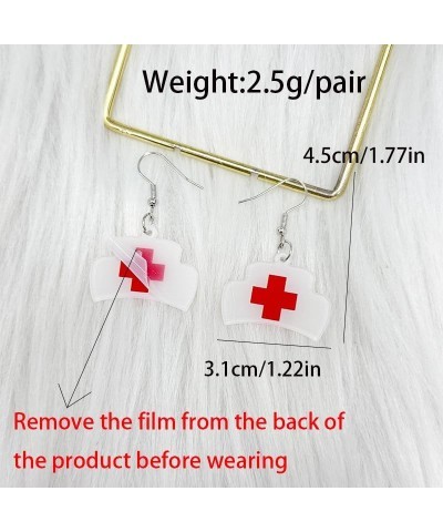 Nurse Earrings For Women Girls Acrylic Nurse Day Heart Drop Dangle Earrings Colorful Jewelry Gifts 1 Pair Style 1 $4.69 Earrings