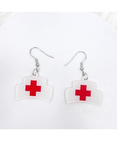 Nurse Earrings For Women Girls Acrylic Nurse Day Heart Drop Dangle Earrings Colorful Jewelry Gifts 1 Pair Style 1 $4.69 Earrings