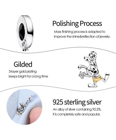 925 Sterling Silver Charms Bead fits for Pandora Bracelets Necklace European Jewelry, Dangle Pendants Charms Gift for Women G...