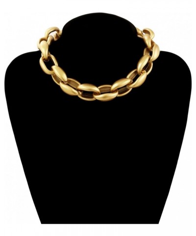 Chunky Choker Necklace for Women Gold Layered Necklace Cuban Link Chain Double O Link Necklaces Punk Hip-hop Jewelry for Wome...