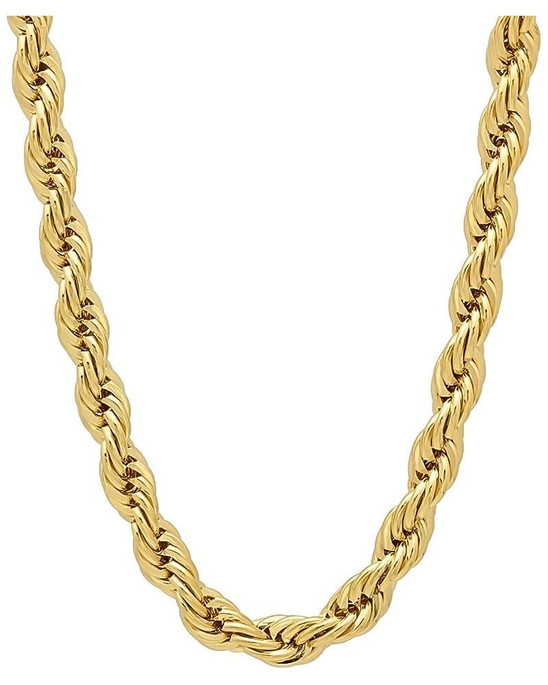 2mm-6mm 14k Yellow Gold Plated Twisted Rope Chain Necklace or Bracelet 20.0 Inches 5mm Necklace $22.26 Necklaces