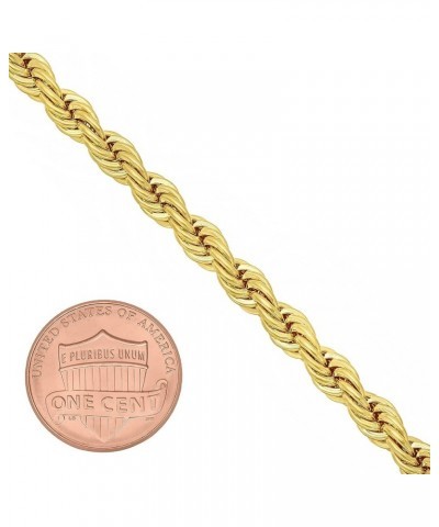 2mm-6mm 14k Yellow Gold Plated Twisted Rope Chain Necklace or Bracelet 20.0 Inches 5mm Necklace $22.26 Necklaces