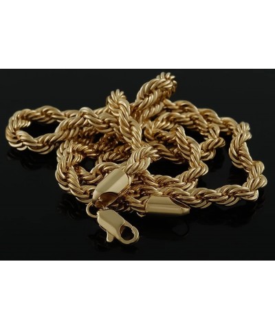 2mm-6mm 14k Yellow Gold Plated Twisted Rope Chain Necklace or Bracelet 20.0 Inches 5mm Necklace $22.26 Necklaces