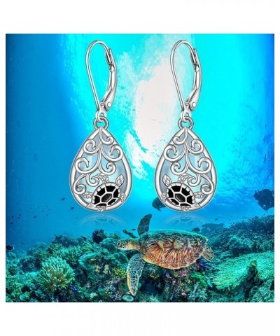 Sterling Silver Shamrock Cardinal Turtle Bee Panda Cow Penguin Octopus Black Cat Earrings for Women Turtle $17.89 Earrings