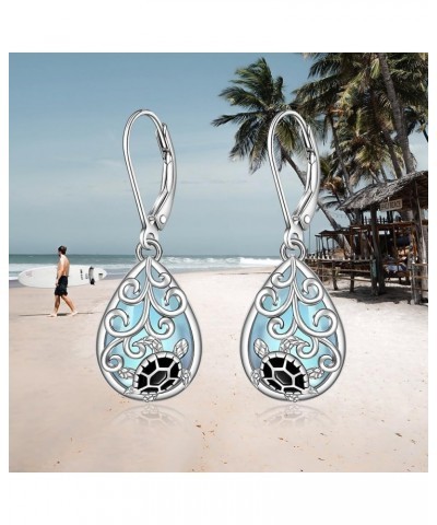 Sterling Silver Shamrock Cardinal Turtle Bee Panda Cow Penguin Octopus Black Cat Earrings for Women Turtle $17.89 Earrings