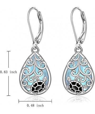 Sterling Silver Shamrock Cardinal Turtle Bee Panda Cow Penguin Octopus Black Cat Earrings for Women Turtle $17.89 Earrings