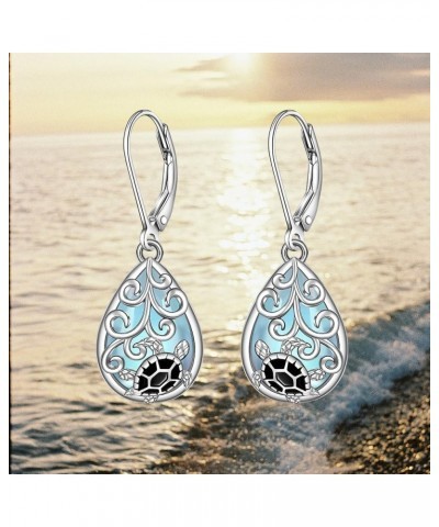 Sterling Silver Shamrock Cardinal Turtle Bee Panda Cow Penguin Octopus Black Cat Earrings for Women Turtle $17.89 Earrings