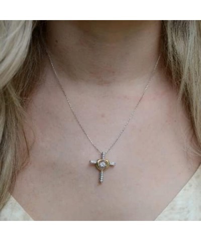 Wife Necklace Gifts from Husband, To My Beautiful Wife You Complete Me Cross Pendant Jewelry for Women, 925 Sterling Silver, ...