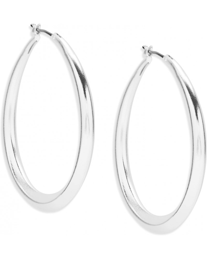 Basic Silver Tone Hoop Earrings $11.98 Earrings