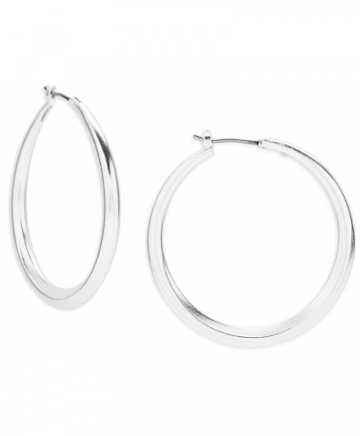 Basic Silver Tone Hoop Earrings $11.98 Earrings