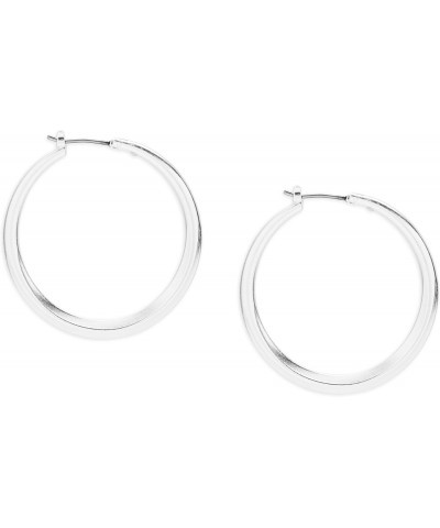 Basic Silver Tone Hoop Earrings $11.98 Earrings