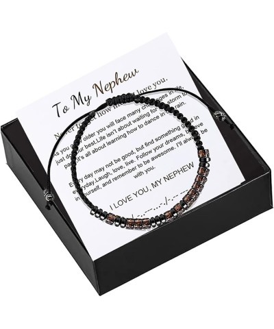 Morse Code Bracelets for Men Women Mothers Day Birthday Christmas Gifts Nephew $4.85 Bracelets