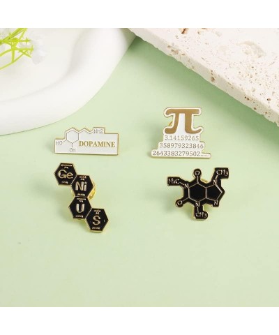 Maths Pi Symbol Lapel Pin Dopamine Chemical Formula Luxury Handsome Metal Brooches 1 $7.86 Brooches & Pins