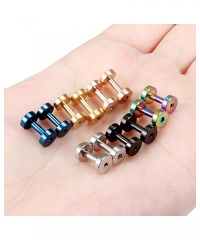 14G 12G 8G 6G 4G 2G 0G 00G Screw Fit Ear Gauges Kit Surgical Steel Tunnel Expander Earrings Earlobe Plugs Body Piercing Jewel...