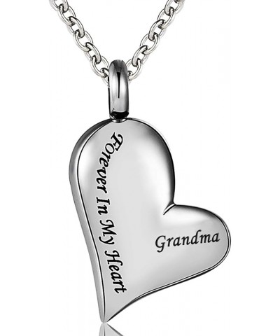 Cremation Urn Ashes Necklace "Dad Forever In My Heart" Stainless Steel Keepsake Waterproof Memorial Pendant Grandma $9.35 Nec...