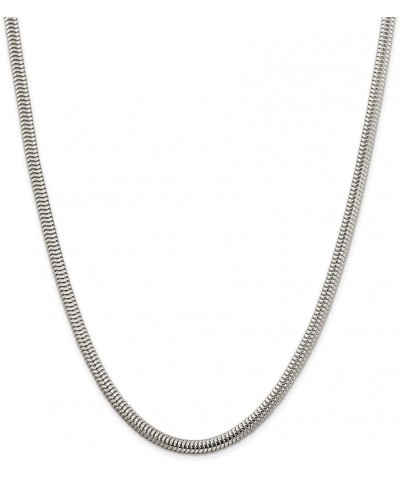 Solid 925 Sterling Silver 5mm Round Snake Chain Necklace - with Secure Lobster Lock Clasp 18.0 Inches $85.56 Necklaces