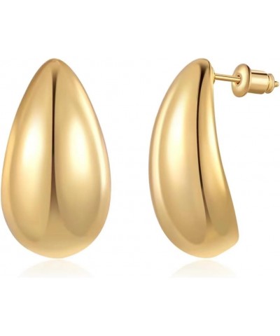 Hoop Earrings - Lightweight Hoop Earrings for Women and Girls A - Gold $4.39 Earrings