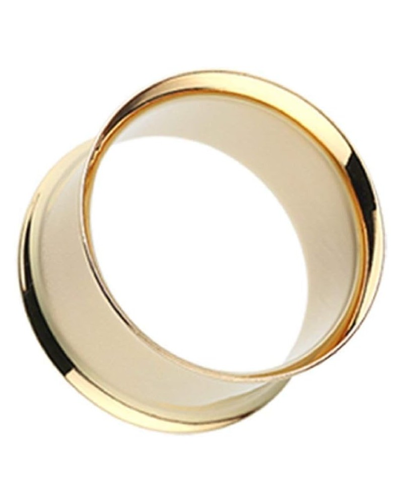 Gold Plated Double Flared Ear Gauge Tunnel Plug 10 GA (2.4mm) $9.53 Body Jewelry