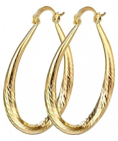 1 Pair Women Earrings Elegant 18k Filled Stud Hoop Dangle Earring Wedding Jewelry Gold Durable $4.47 Earrings