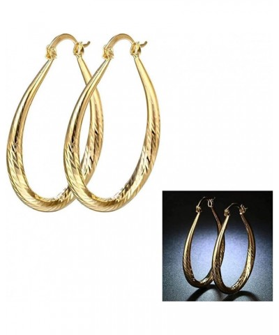 1 Pair Women Earrings Elegant 18k Filled Stud Hoop Dangle Earring Wedding Jewelry Gold Durable $4.47 Earrings