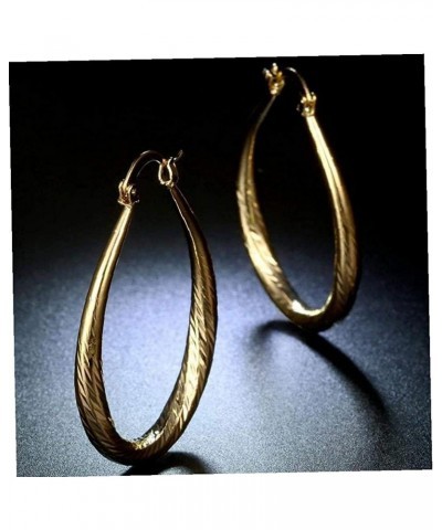 1 Pair Women Earrings Elegant 18k Filled Stud Hoop Dangle Earring Wedding Jewelry Gold Durable $4.47 Earrings