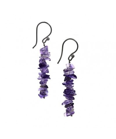 Natural Amethyst Chips Crystal Earring, Yoga Jewelry, Meditation Earring, Crystals Earring, Raw Gemstone, Energy Healing Crys...