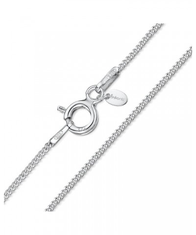 925 Sterling Silver 1.1 mm Curb Chain Necklace Various Styles 21 inch / 55 cm $8.94 Necklaces