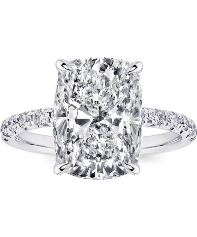 4/4.5CT Elongated Cushion Cut Engagement Rings for Women, Solitaire Promise Ring 5 White Gold(4.5CT) $26.19 Rings