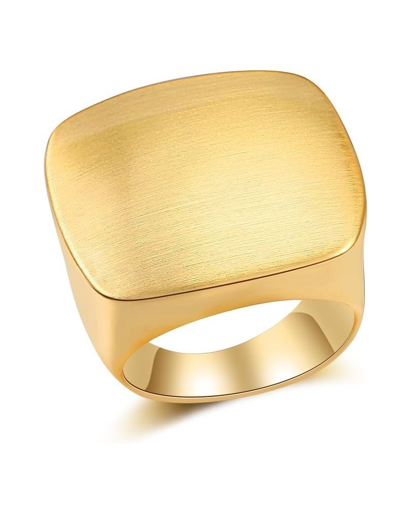 Gold Rings for Women 18K Gold Plated Band Rings Chunky Statement Ring Gift Gold 1 $10.23 Rings