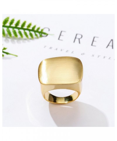 Gold Rings for Women 18K Gold Plated Band Rings Chunky Statement Ring Gift Gold 1 $10.23 Rings