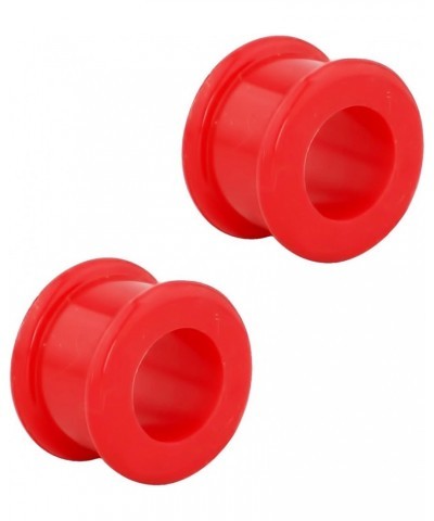 Set of 1/2 Inch Ultra Soft Comfort Fit Silicone Ear Gauges, 12mm Flat Double Flared Tunnel Plug Earrings 12mm (1/2 Inch) Red ...