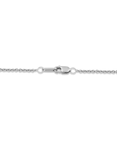 Double Heart Necklace Pendant with Natural White Round Diamonds 1/2 Cttw in Sterling Silver 18 Inch Cable Chain $84.05 Necklaces