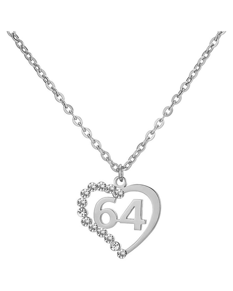 Stainless Steel Birth Year Number 10 to 99 Necklace Birthday Gift Anniversary Jewelry for Women 64 $13.03 Necklaces