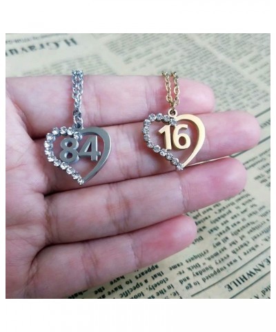 Stainless Steel Birth Year Number 10 to 99 Necklace Birthday Gift Anniversary Jewelry for Women 64 $13.03 Necklaces