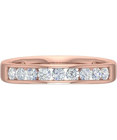 1/2 Carat Channel Set Diamond Wedding Band Ring in 14K Gold Rose Gold $130.35 Bracelets