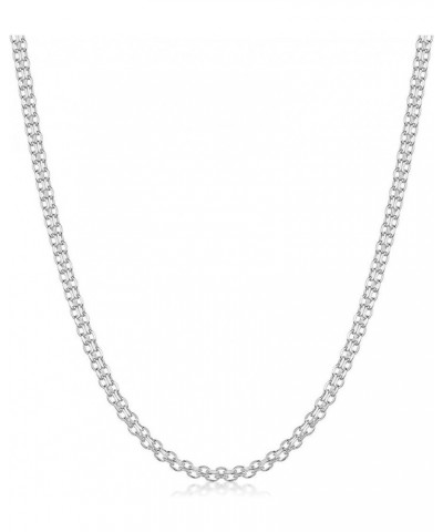 .925 Sterling Silver Italian Bismark Chain Necklace - Available In 1.8mm, 2.2mm, 3mm - Made In Italy - Multiple Lengths Avail...