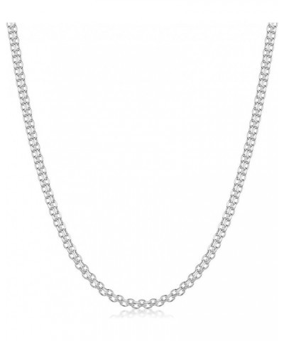 .925 Sterling Silver Italian Bismark Chain Necklace - Available In 1.8mm, 2.2mm, 3mm - Made In Italy - Multiple Lengths Avail...