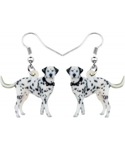 Acrylic Novelty Spot Dalmatian Dog Earrings Lovely Pets Drop Dangle Jewelry for Women Teens Girls Birthday Gifts Black and Wh...