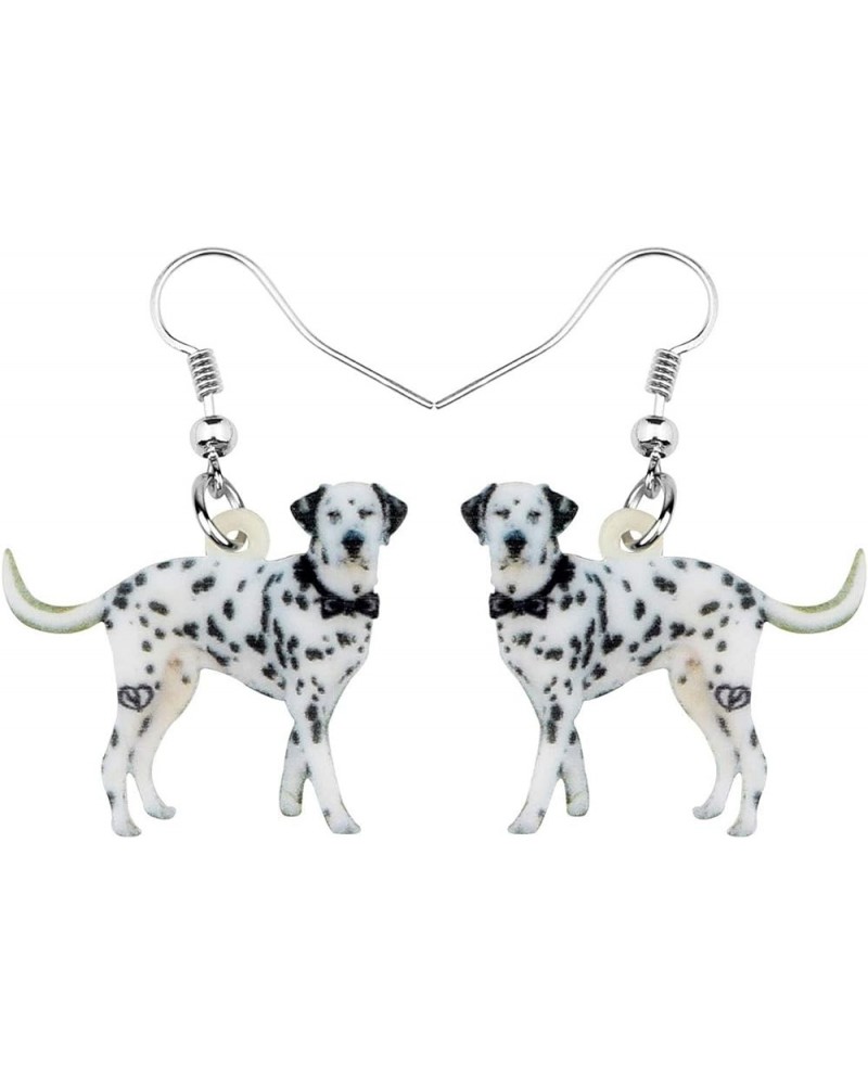 Acrylic Novelty Spot Dalmatian Dog Earrings Lovely Pets Drop Dangle Jewelry for Women Teens Girls Birthday Gifts Black and Wh...