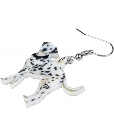 Acrylic Novelty Spot Dalmatian Dog Earrings Lovely Pets Drop Dangle Jewelry for Women Teens Girls Birthday Gifts Black and Wh...