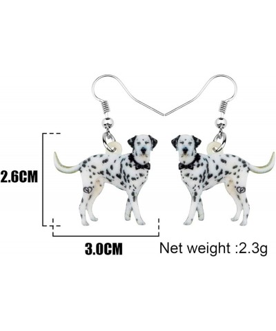 Acrylic Novelty Spot Dalmatian Dog Earrings Lovely Pets Drop Dangle Jewelry for Women Teens Girls Birthday Gifts Black and Wh...