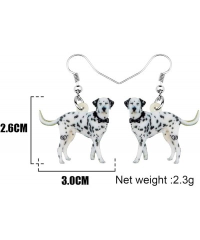 Acrylic Novelty Spot Dalmatian Dog Earrings Lovely Pets Drop Dangle Jewelry for Women Teens Girls Birthday Gifts Black and Wh...