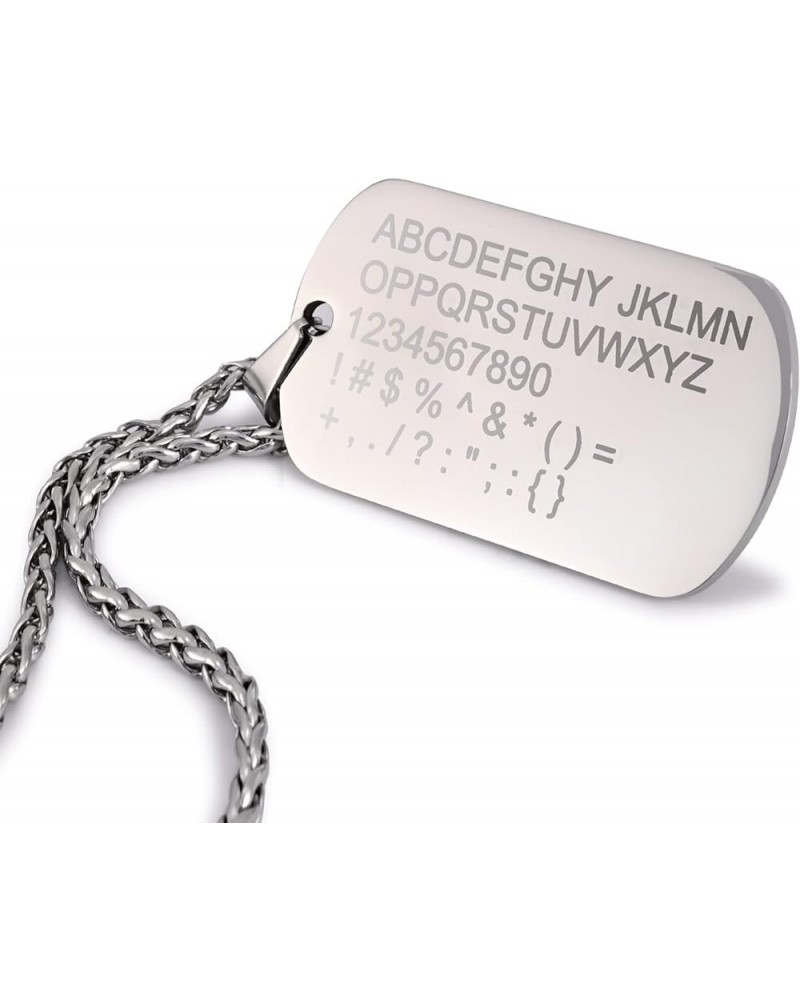 Personalized Dog Tag - Custom Picture Photo Text Engraving Stainless Steel Pendant Necklace key chains for Men Women Couples ...