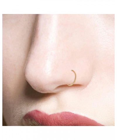 20g 22g Nose Rings Studs Surgical Stainless Steel Nose Rings Hoops L Bone Screw Shape Nostril Nose Piercing Jewelry Heart Flo...