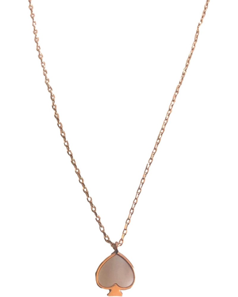 Kate Spade Signature Spade Mini Pendant in Blush is Rose Gold-Plated Metal + Mother of Pearl Handcrafted $18.80 Pendants