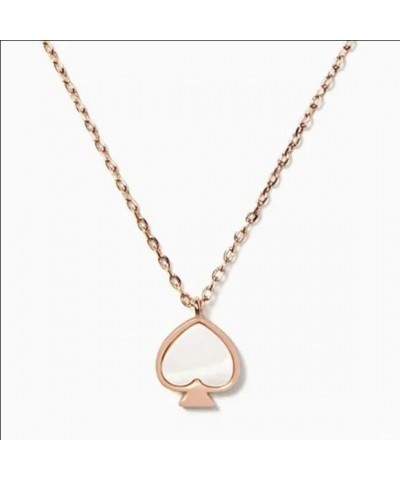 Kate Spade Signature Spade Mini Pendant in Blush is Rose Gold-Plated Metal + Mother of Pearl Handcrafted $18.80 Pendants