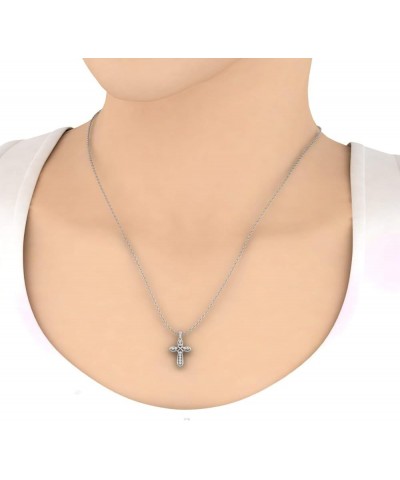 1/10 to 1/2 Carat Diamond Cross Pendant Necklace in 10K White Gold (Silver Chain Included) PD-04602-I2I3-10KWX $134.90 Necklaces