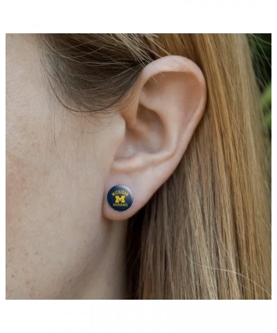 University of Michigan Wolverines Logo Novelty Silver Plated Stud Earrings $10.79 Earrings