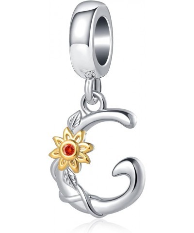 Letter A-Z Initial Charms Sunflower Birthday Alphabet Bead Charms for Bracelets Necklaces G $7.41 Bracelets